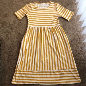 Orange Creek striped dress small NWOT